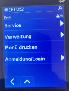 Menu Caisse sur le terminal CCV Mobile